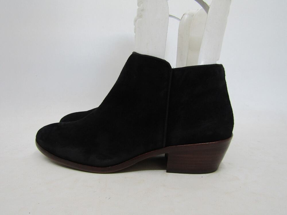 Sam Edelman Womens Size 7 M Black Suede Zip Ankle Fashion Boots Bootie